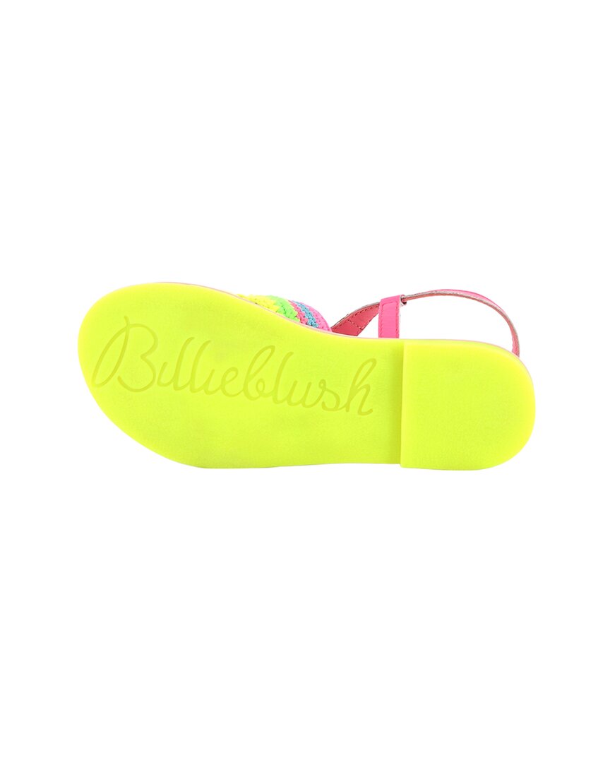 Billieblush Color Block Crochet Leather Sandal