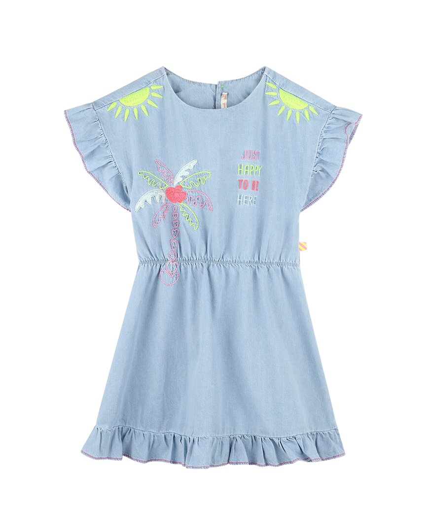 Billieblush Denim Embroidered Dress