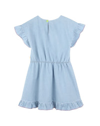 Billieblush Denim Embroidered Dress