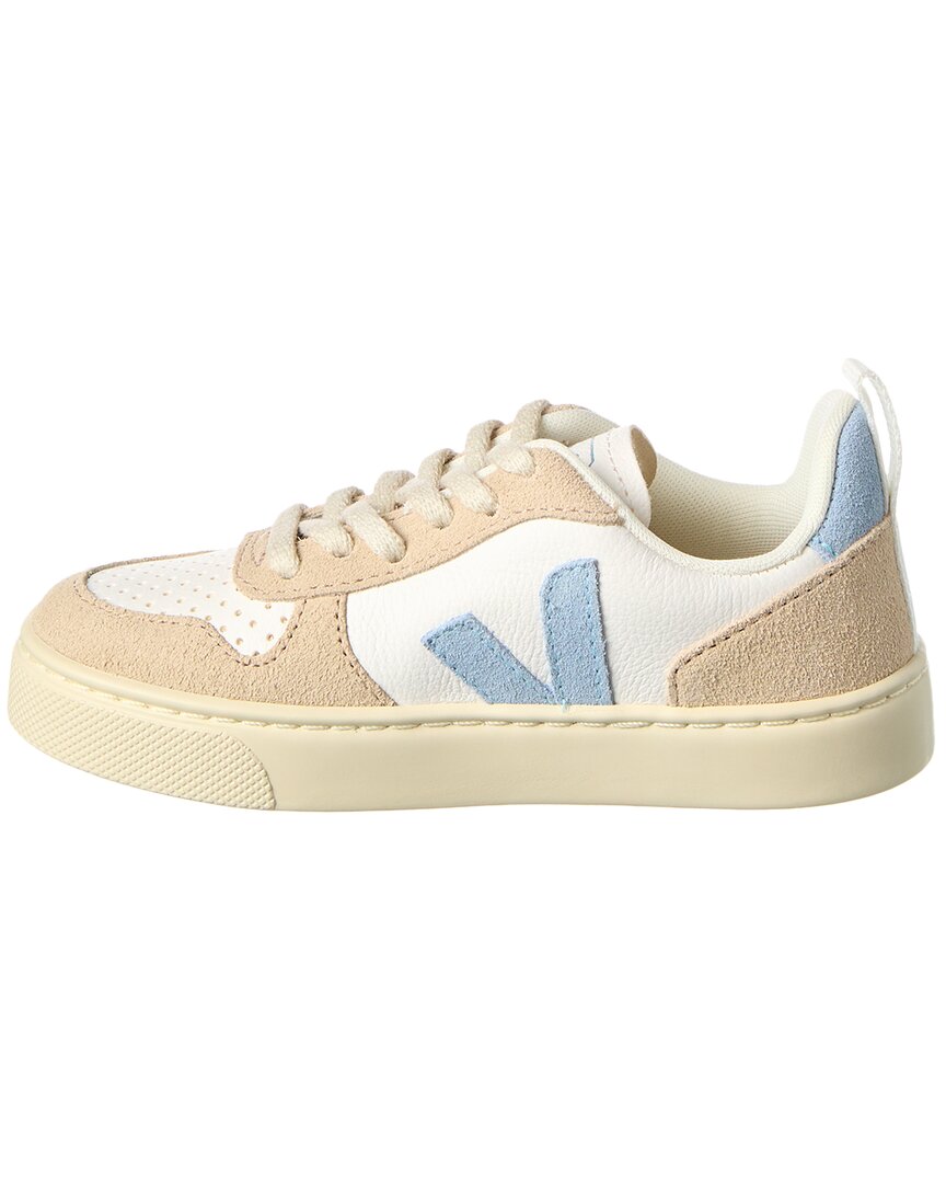 Veja Small V-10 Chromefree Leather Sneaker