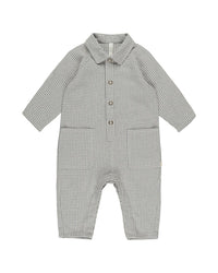Rylee + Cru Collective Collared Baby Linen-Blend Jumpsuit