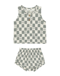 Rylee + Cru Collective Baby Linen-Blend Tank Set