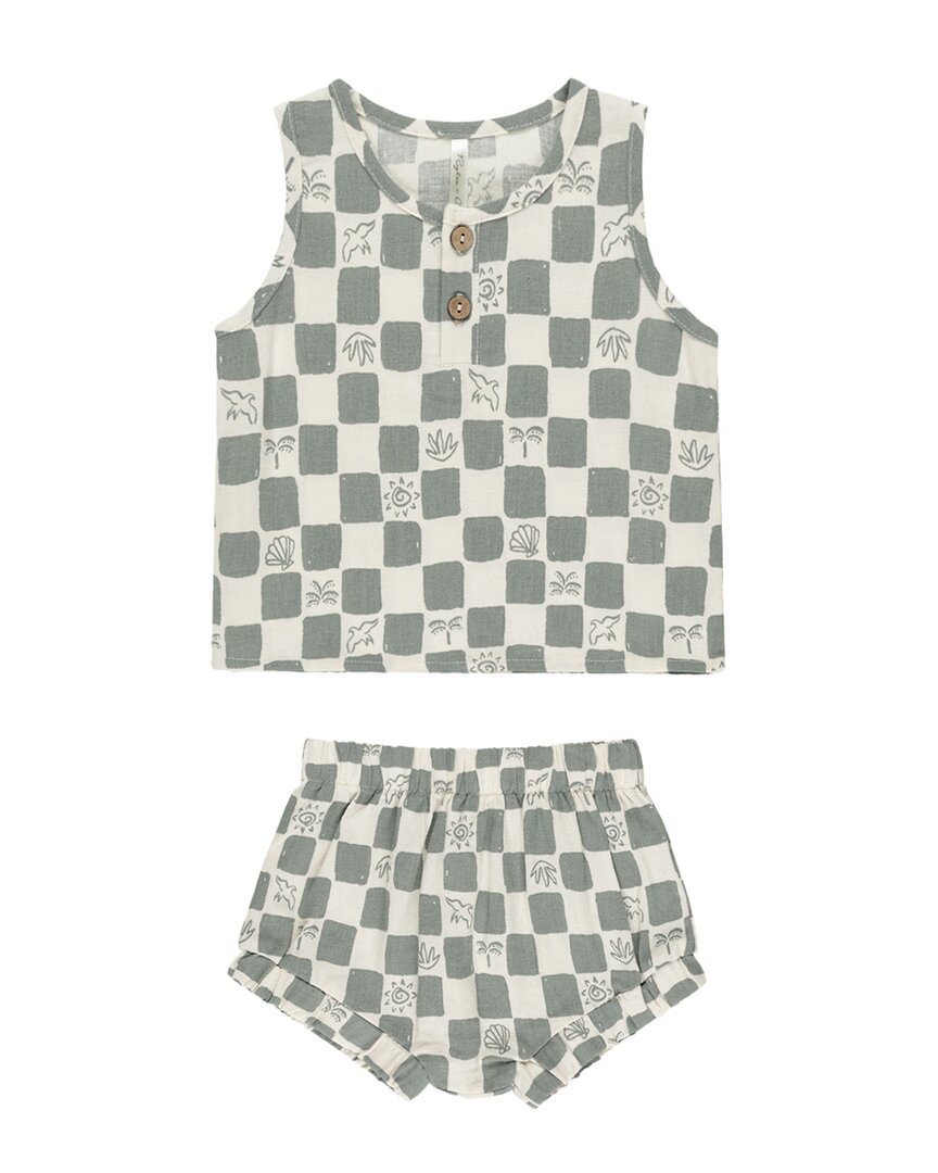 Rylee + Cru Collective Baby Linen-Blend Tank Set