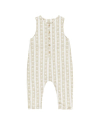 Rylee + Cru Collective Button Linen-Blend Jumpsuit