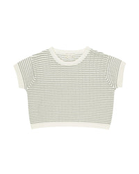 Rylee + Cru Collective Boxy Crop Knit T-Shirt
