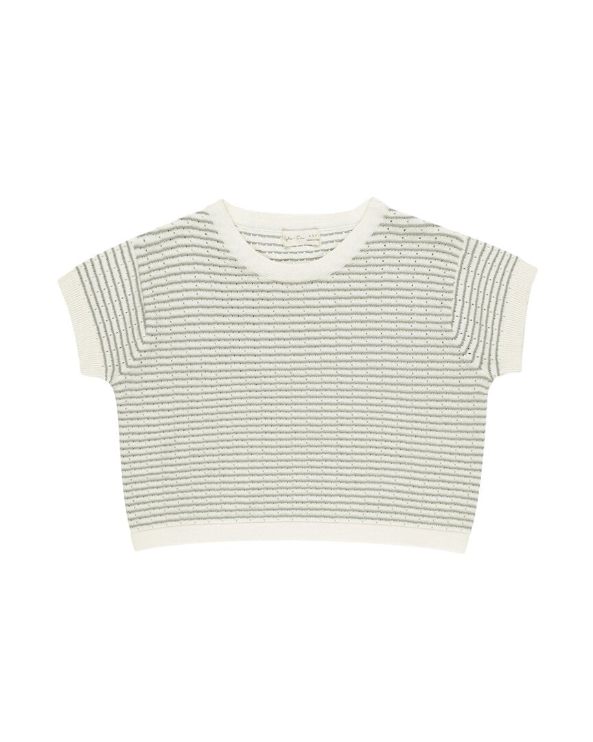 Rylee + Cru Collective Boxy Crop Knit T-Shirt