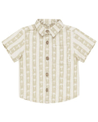 Rylee + Cru Collective Collared Linen-Blend Shirt
