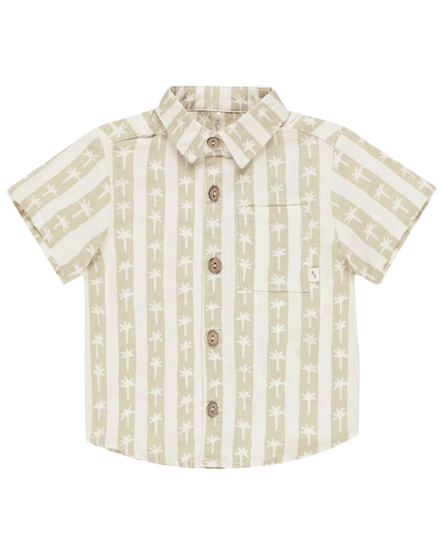 Rylee + Cru Collective Collared Linen-Blend Shirt