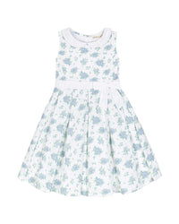 Hope & Henry Perter Pan Pleated Skirt Linen-Blend Dress