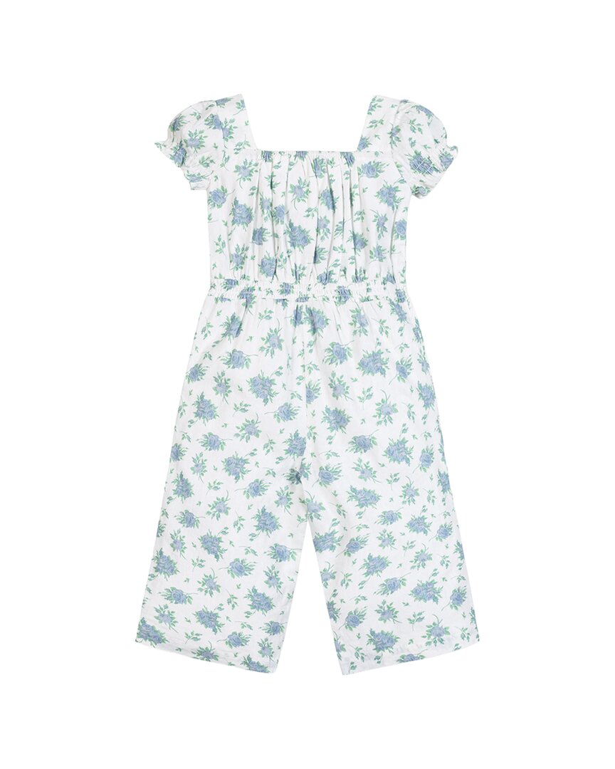 Hope & Henry Puff Sleeve Smock Waist Linen-Blend Jumpsuit