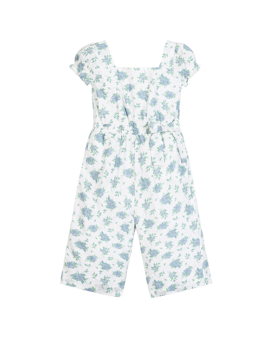 Hope & Henry Puff Sleeve Smock Waist Linen-Blend Jumpsuit