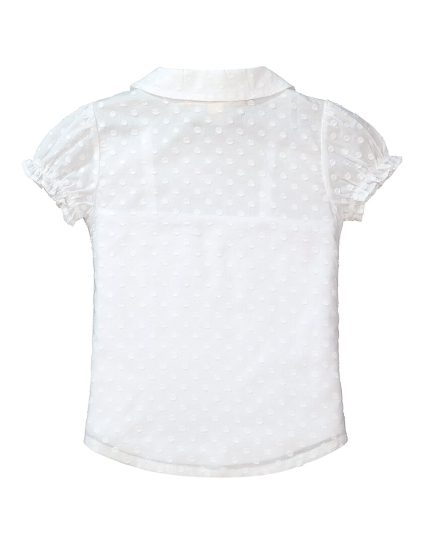 Hope & Henry Swiss Dot Peter Pan Collar Shirt