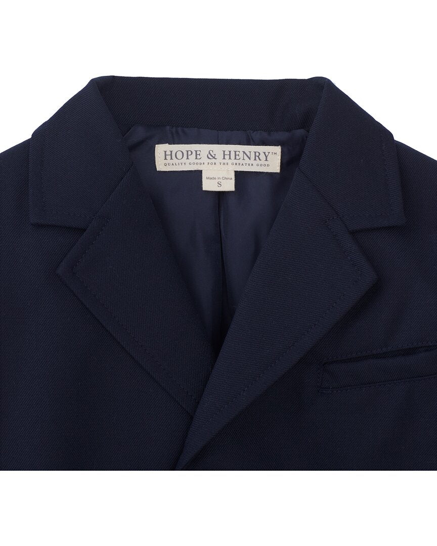 Hope & Henry Gaberdine Wool-Blend Suit Jacket