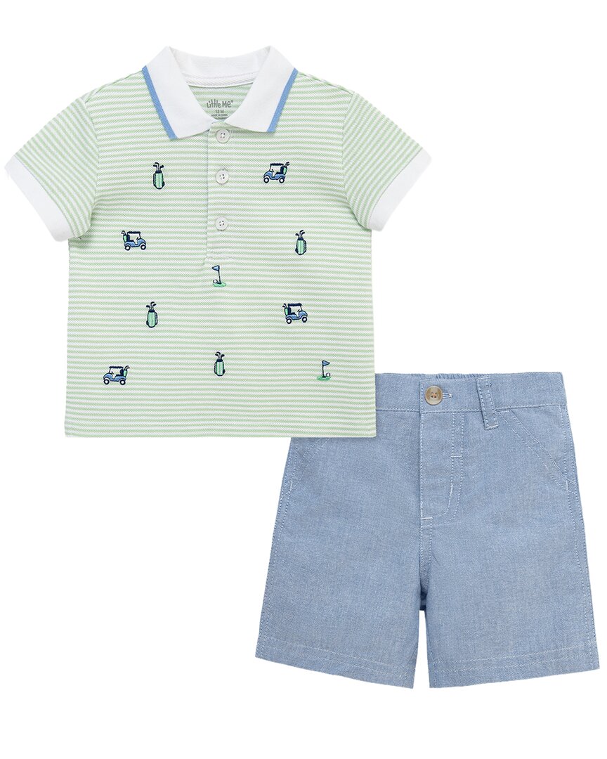 Little Me Golf Polo Short Set