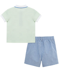 Little Me Golf Polo Short Set