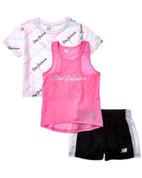 New Balance 3Pc Set T-Shirt, Tank, & Mesh Short Set
