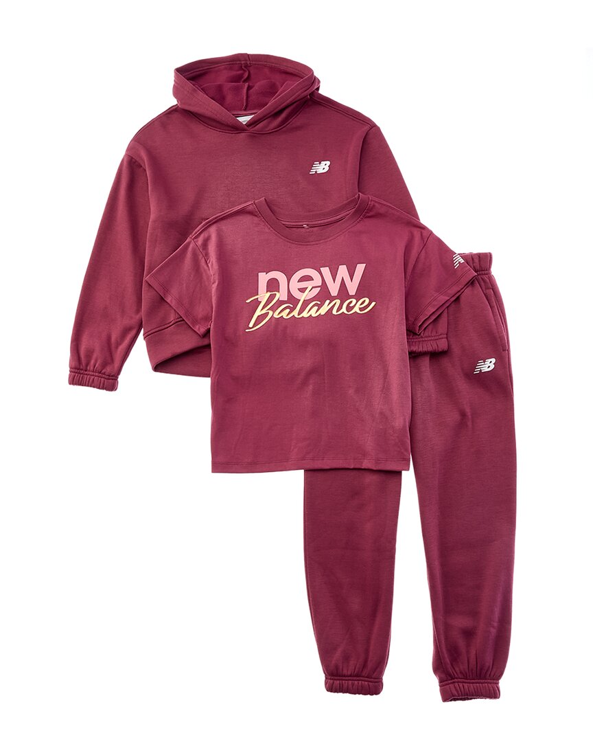 New Balance 3Pc Hoodie, T-Shirt , & Jogger Set