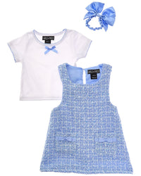 Freestyle 3Pc Baby Blue Boucle Dress Set