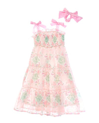 Freestyle Soft & Pretty Chiffon Maxi Dress & Bow Scrunchie