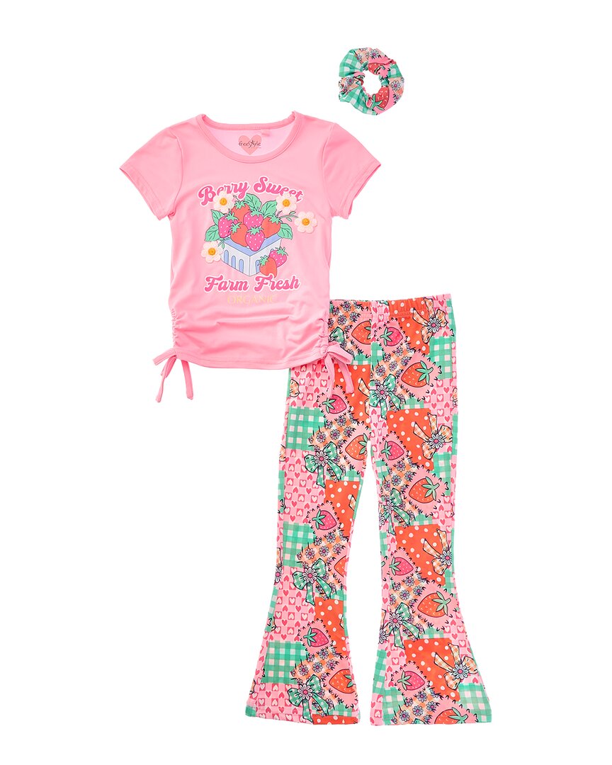 Freestyle 3Pc Berry Sweet Knit Legging Set