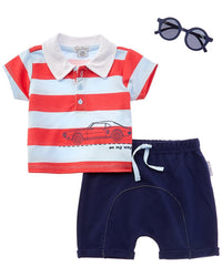 Quiltex On My Way 2Pc Polo Short Set