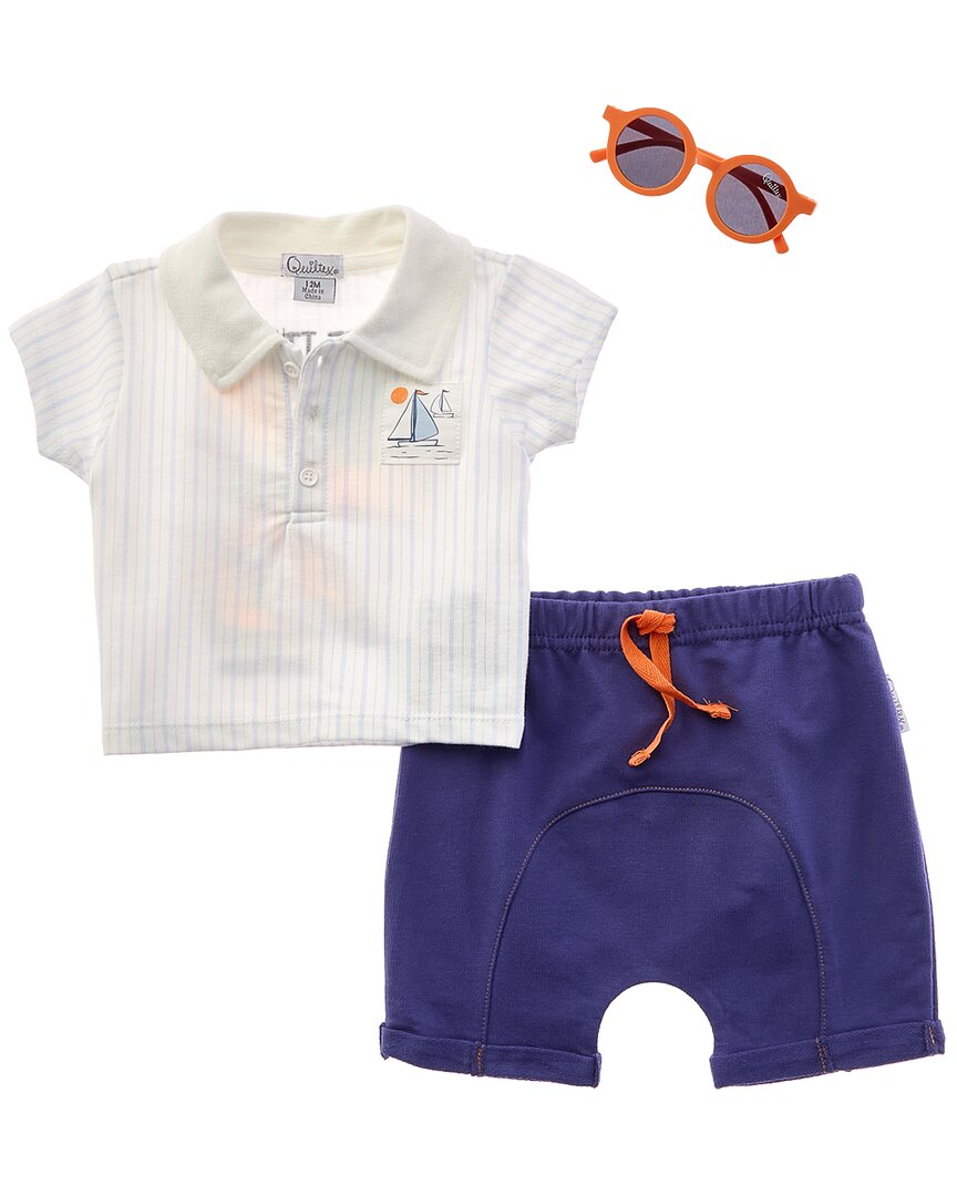 Quiltex Dolce Italia 2Pc Polo Short Set