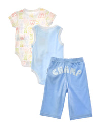 Quiltex 3Pc Champ Romper & Turn Me Around Pant Set