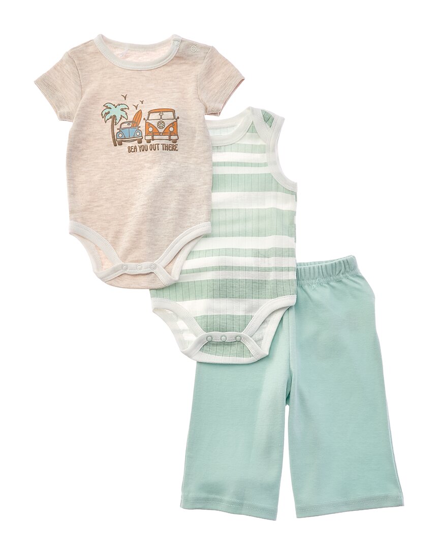 Quiltex 3Pc Sea You Out There Romper & Turn Me Around Pant Set