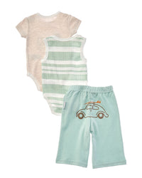 Quiltex 3Pc Sea You Out There Romper & Turn Me Around Pant Set