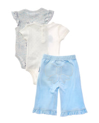 Quiltex 3Pc Bows Top & Turn Me Around Pant Set