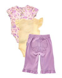 Quiltex 3Pc Floral Top & Turn Me Around Pant Set