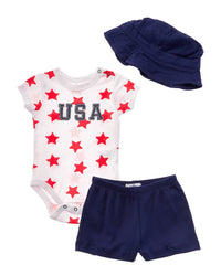 Quiltex Stars & Smiles 2Pc Short Set