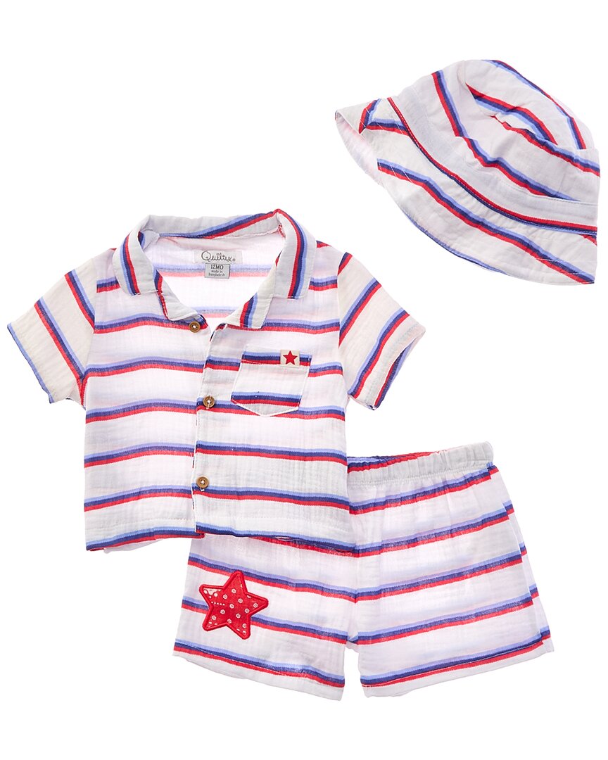 Quiltex 3Pc Stars & Stripes Top & Short Set