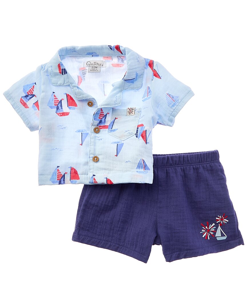 Quiltex Sailboats 2Pc Top & Short Set
