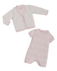 Barefoot Dreams Barefoot Dreams Heathered Stripe Onesie Set