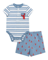 Little Me Lobster Short Set
