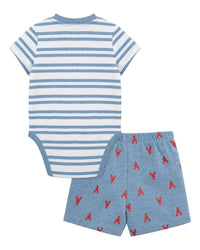 Little Me Lobster Short Set