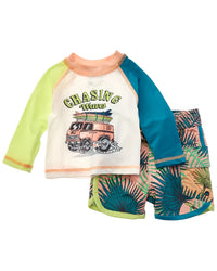 Sovereign Code 2Pc Rashguard Top & Cruise Swim Trunk Set