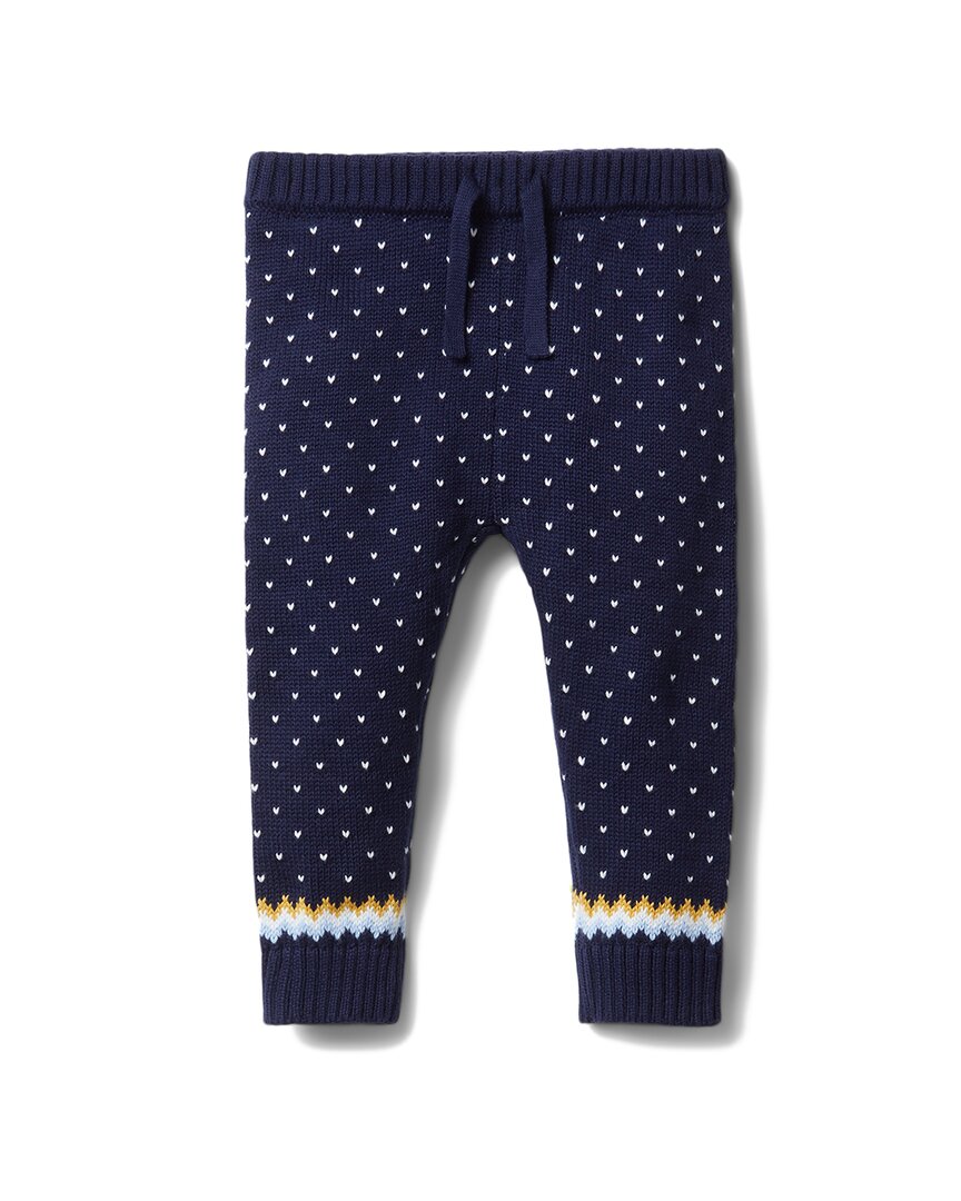 Janie And Jack Fairisle Sweater Pant Blue 0 - 3 M