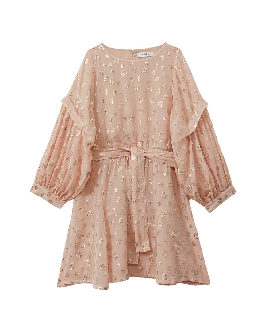 Reiss Allie Metallic Jacquard Dress