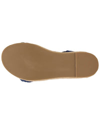 Yosi Samra Miss April Wedge Sandal In Denim
