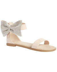 Yosi Samra Miss Cambelle Crystal Bow Sandal In Blu