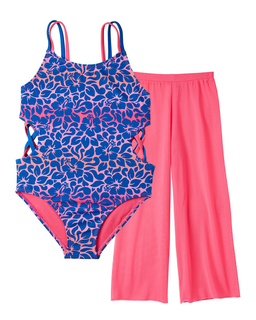 Kensie Girl Ombre Floral One-Piece & Pant Set