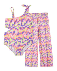 Kensie Girl Wavy One-Piece & Pant Set