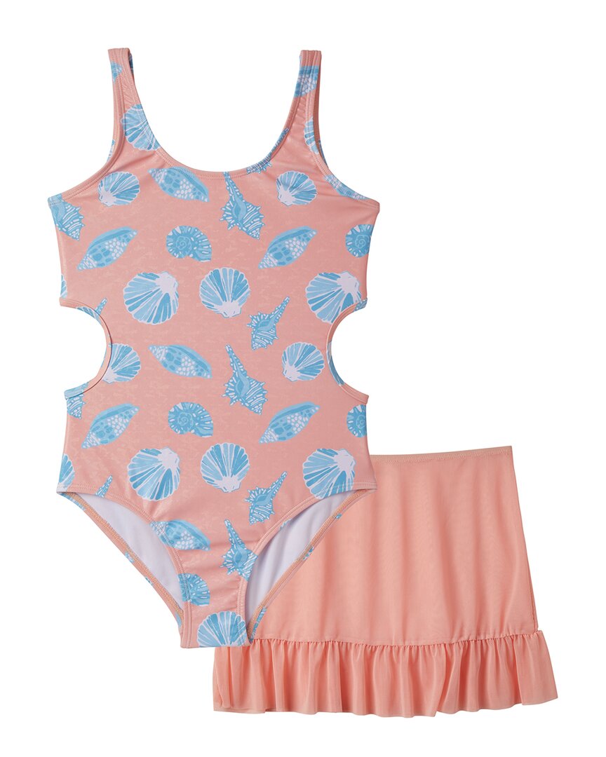Kensie Girl Multi Shell One-Piece & Skirt Set