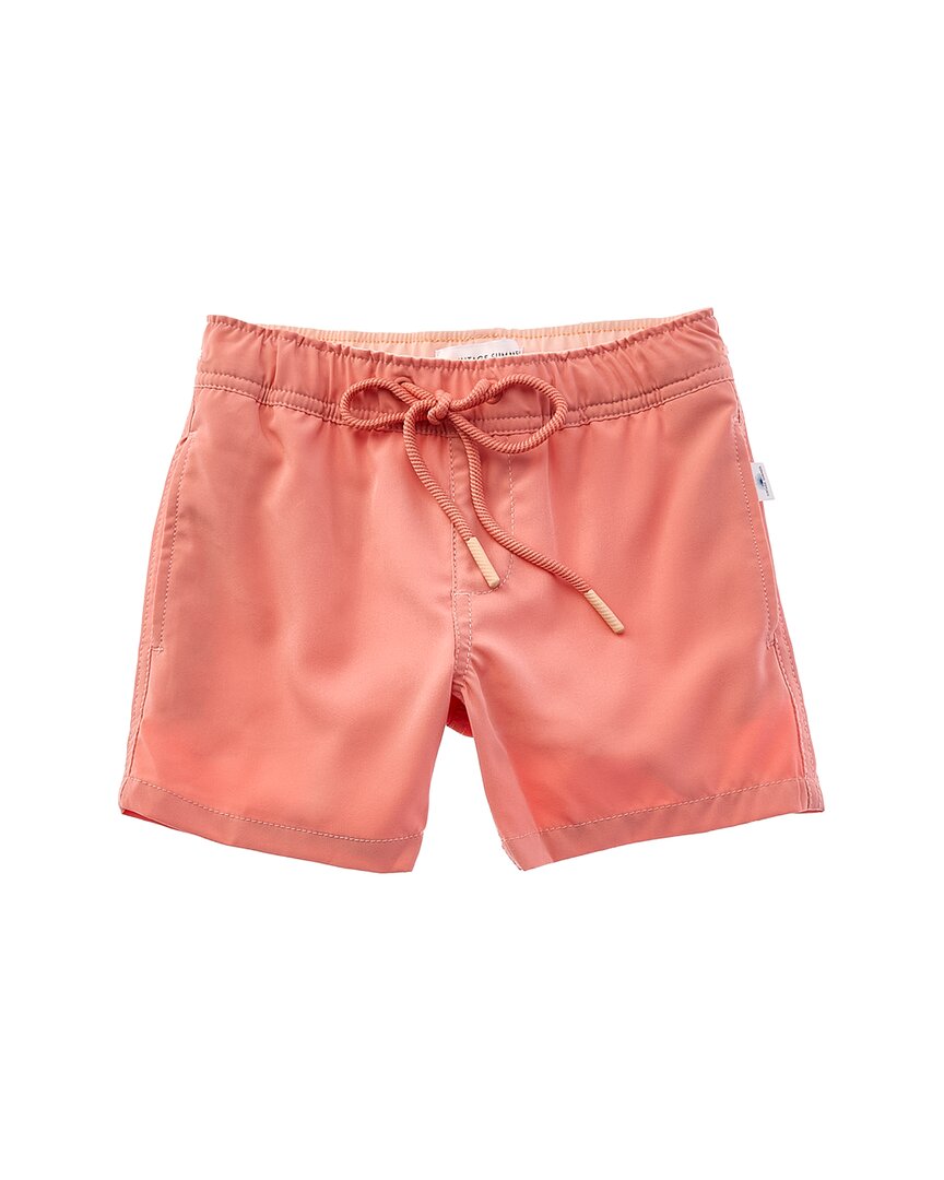 Vintage Summer Solid Performance Volley Swim Short