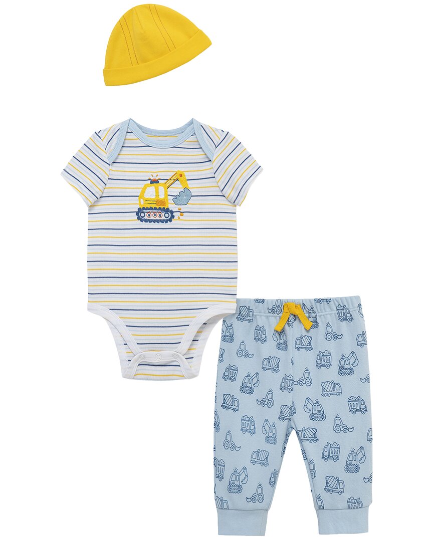Little Me Construction Bodysuit Set Hat
