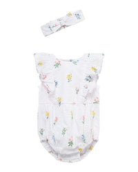 Little Me Eyelet Floral Bubble Headband