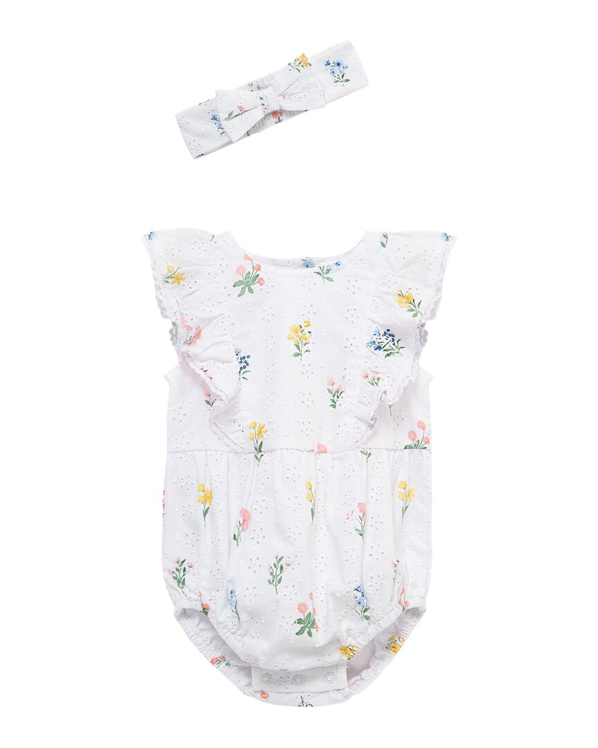 Little Me Eyelet Floral Bubble Headband