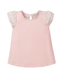 Hope & Henry Short Sleeve Ruffle Blouse